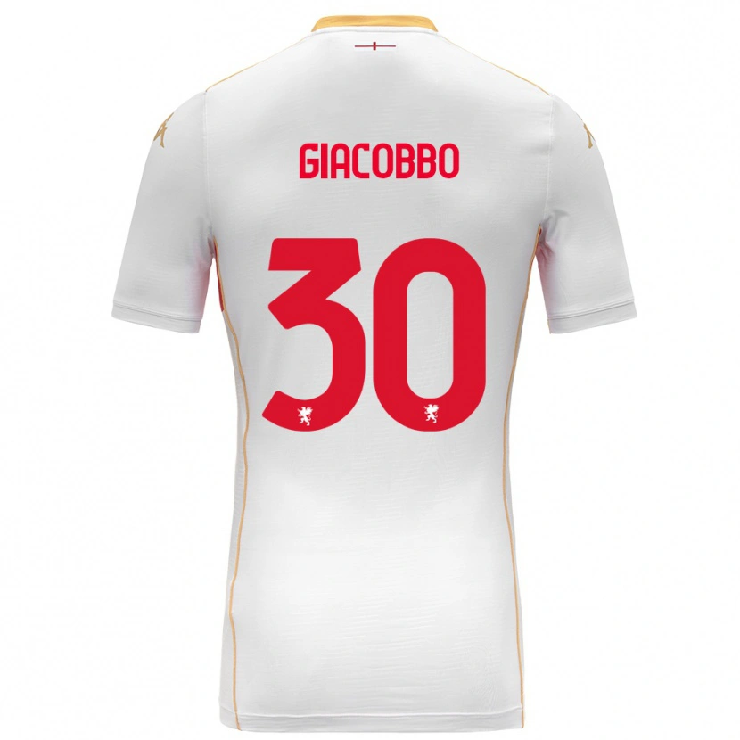 Danxen Kid Giulia Giacobbo #30 White Red Away Jersey 2025/26 T-Shirt