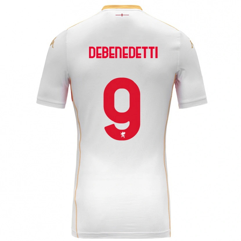 Danxen Kid Alessandro Debenedetti #9 White Red Away Jersey 2025/26 T-Shirt
