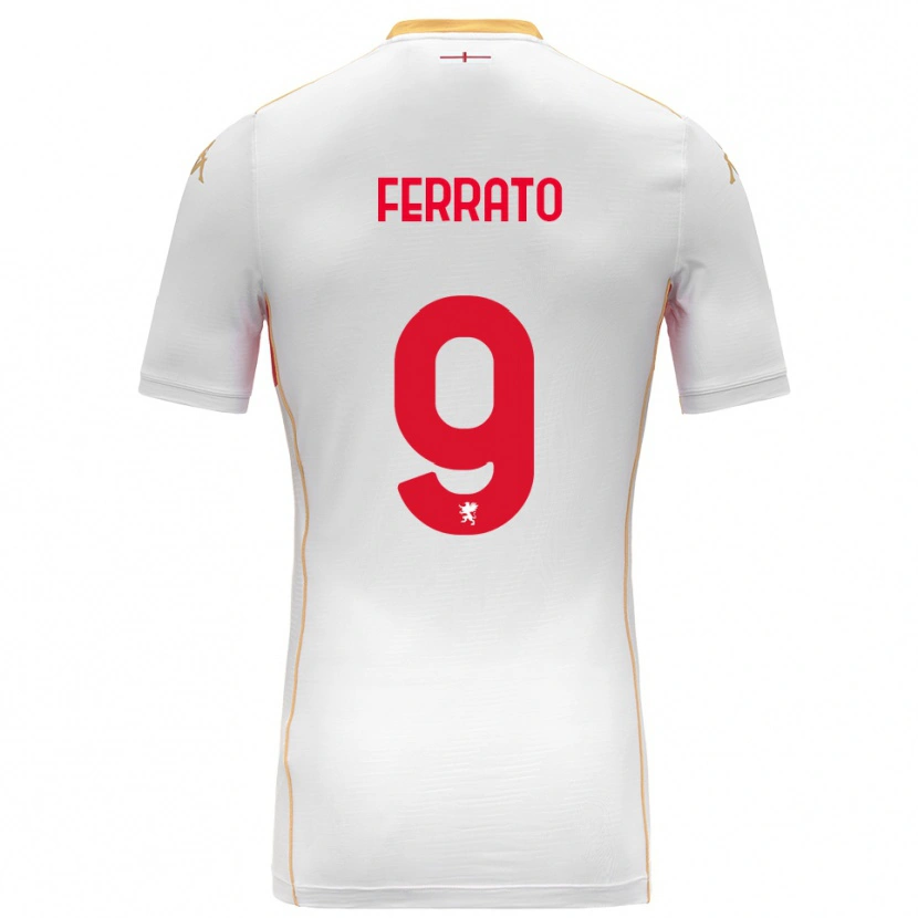 Danxen Kid Claudia Ferrato #9 White Red Away Jersey 2025/26 T-Shirt