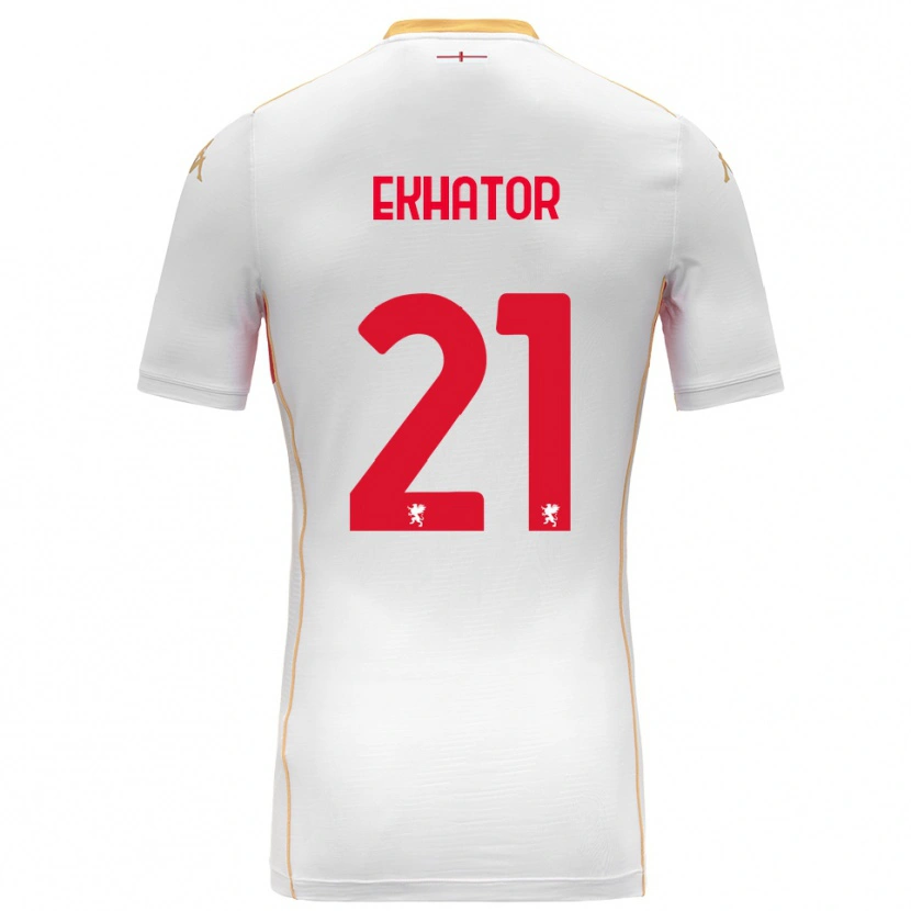 Danxen Kid Jeff Ekhator #21 White Red Away Jersey 2025/26 T-Shirt