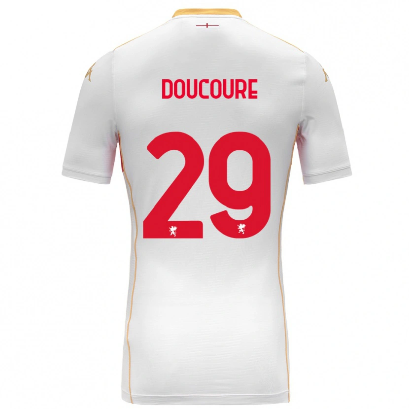 Danxen Kid Mamedi Doucouré #29 White Red Away Jersey 2025/26 T-Shirt