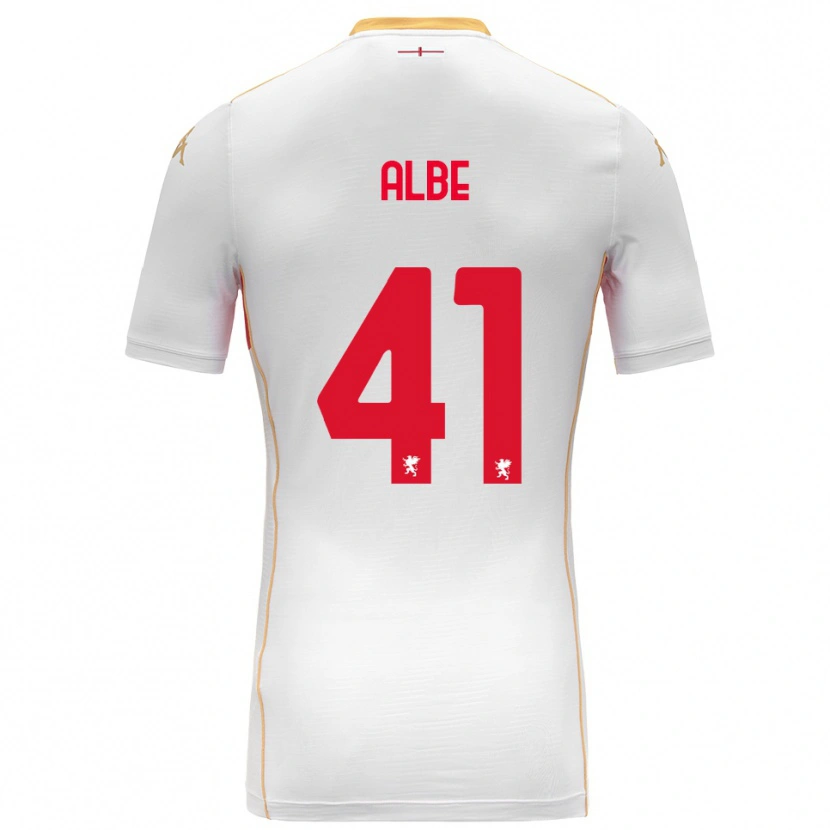 Danxen Kid Salem Albè #41 White Red Away Jersey 2025/26 T-Shirt