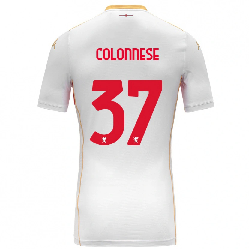 Danxen Kid Lorenzo Colonnese #37 White Red Away Jersey 2025/26 T-Shirt