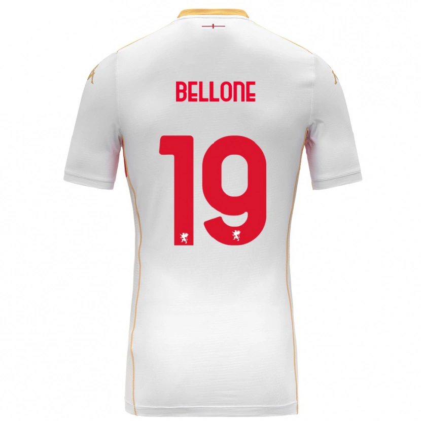 Danxen Kid Francesco Bellone #19 White Red Away Jersey 2025/26 T-Shirt