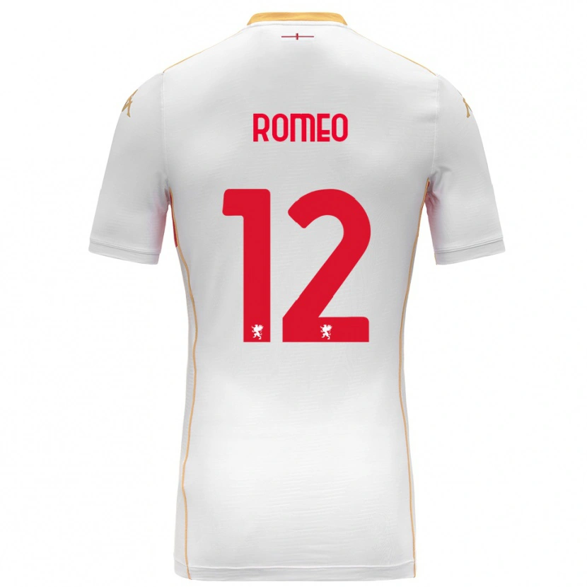 Danxen Kid Emanuele Romeo #12 White Red Away Jersey 2025/26 T-Shirt