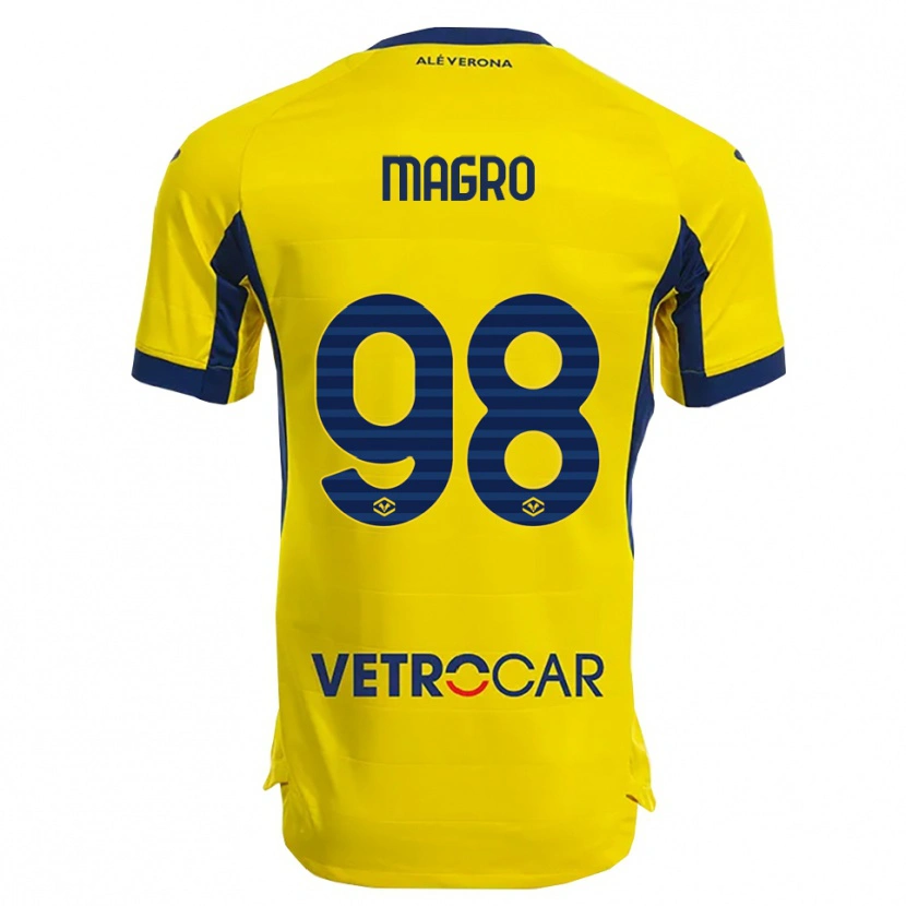 Danxen Kid Federico Magro #98 Yellow Navy Away Jersey 2025/26 T-Shirt