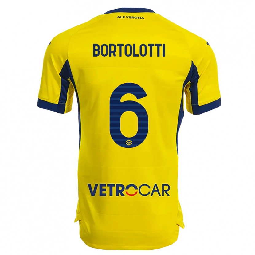 Danxen Kid Marco Bortolotti #6 Yellow Navy Away Jersey 2025/26 T-Shirt
