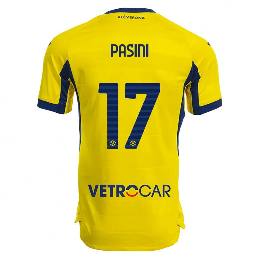 Danxen Kid Veronica Pasini #17 Yellow Navy Away Jersey 2025/26 T-Shirt