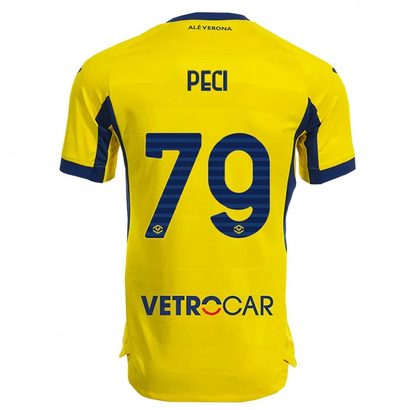 Danxen Kid Jurgen Peci #79 Yellow Navy Away Jersey 2025/26 T-Shirt