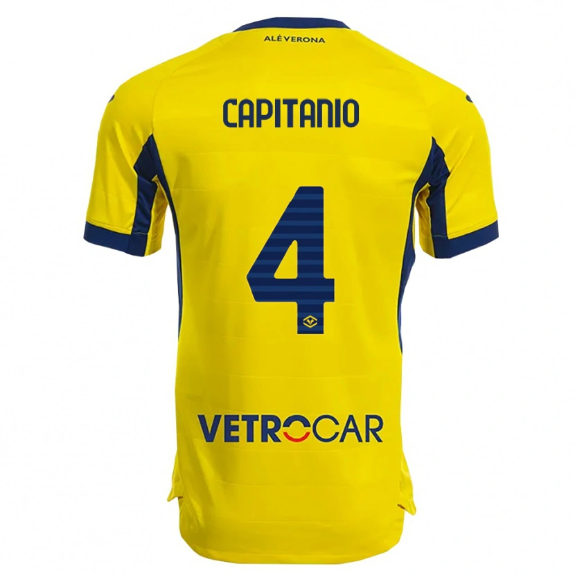 Danxen Kid Alex Capitanio #4 Yellow Navy Away Jersey 2025/26 T-Shirt