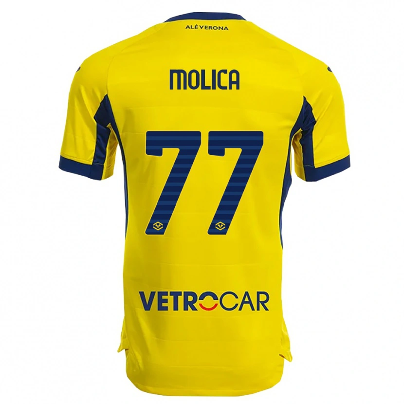 Danxen Kid Francesco Molica #77 Yellow Navy Away Jersey 2025/26 T-Shirt
