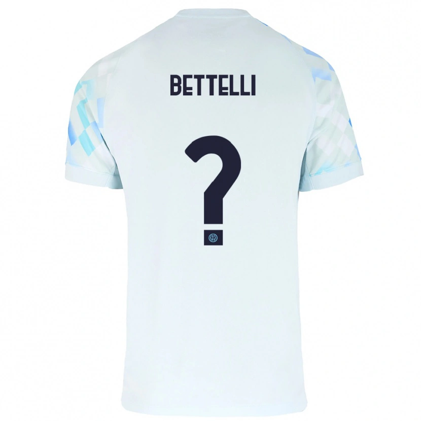 Danxen Kid Luca Bettelli #0 White Blue Away Jersey 2025/26 T-Shirt