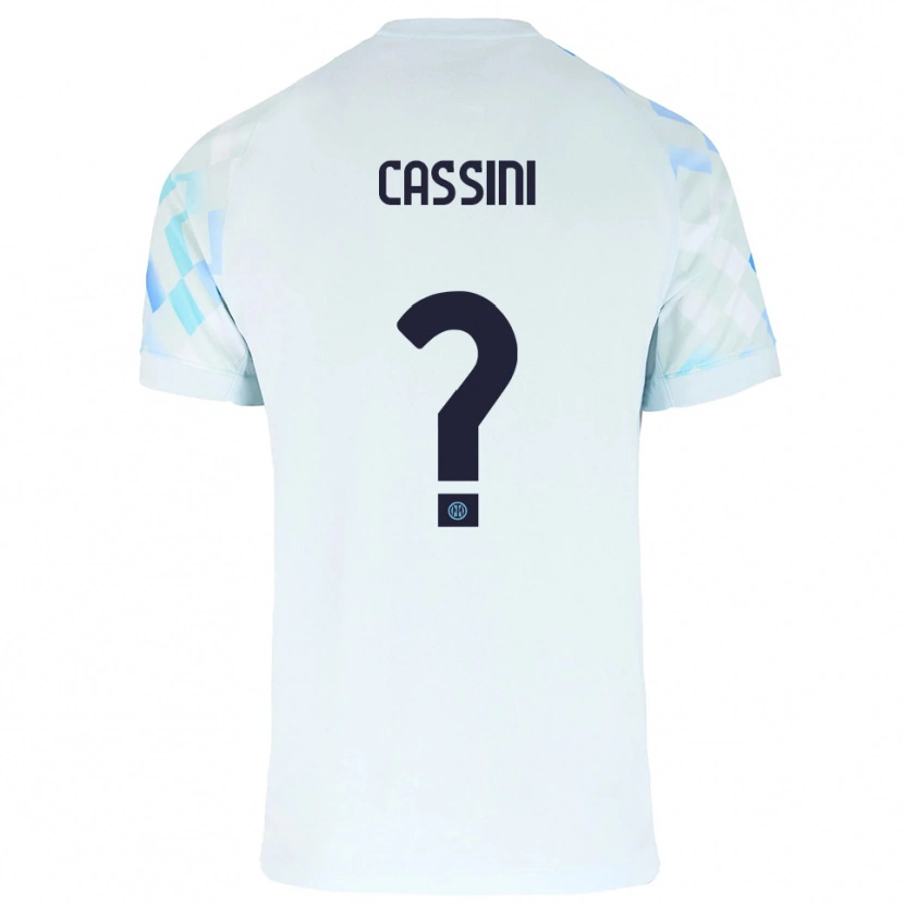 Danxen Kid Tommaso Cassini #0 White Blue Away Jersey 2025/26 T-Shirt