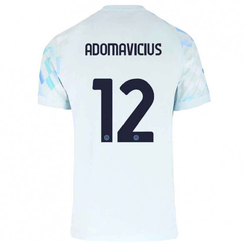Danxen Kid Henrikas Adomavicius #12 White Blue Away Jersey 2025/26 T-Shirt