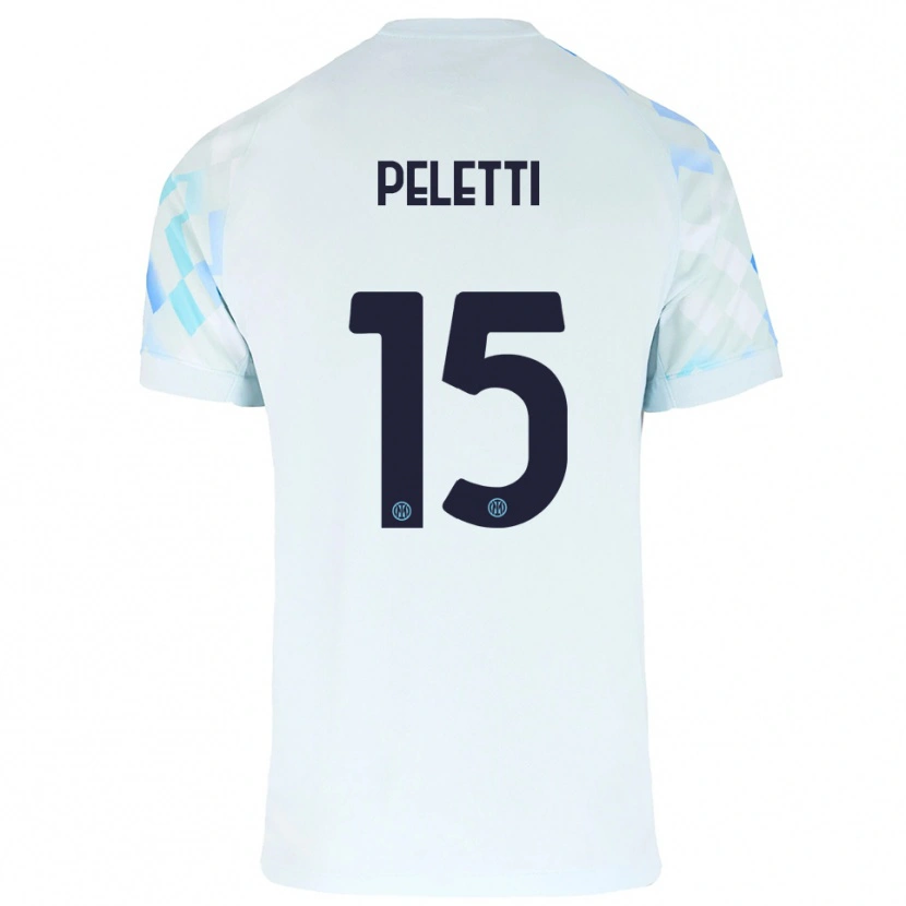 Danxen Kid Lamberto Peletti #15 White Blue Away Jersey 2025/26 T-Shirt