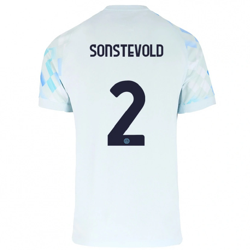 Danxen Kid Anja Sonstevold #2 White Blue Away Jersey 2025/26 T-Shirt