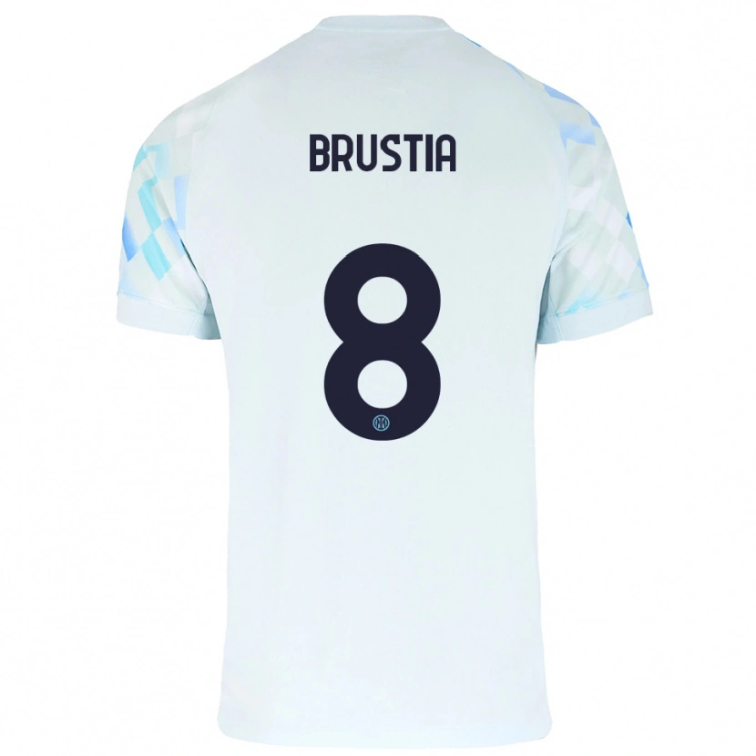 Danxen Kid Martina Brustia #8 White Blue Away Jersey 2025/26 T-Shirt