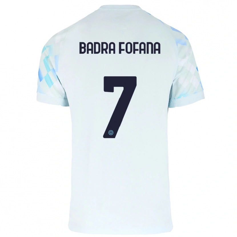 Danxen Kid Aliou Badra Fofana #7 White Blue Away Jersey 2025/26 T-Shirt