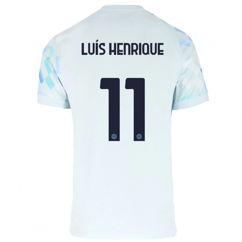 Danxen Kid Luis Henrique #11 White Blue Away Jersey 2025/26 T-Shirt