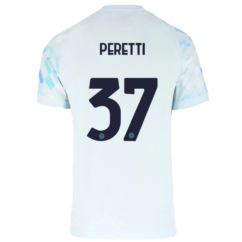 Danxen Kid Lorenzo Peretti #37 White Blue Away Jersey 2025/26 T-Shirt