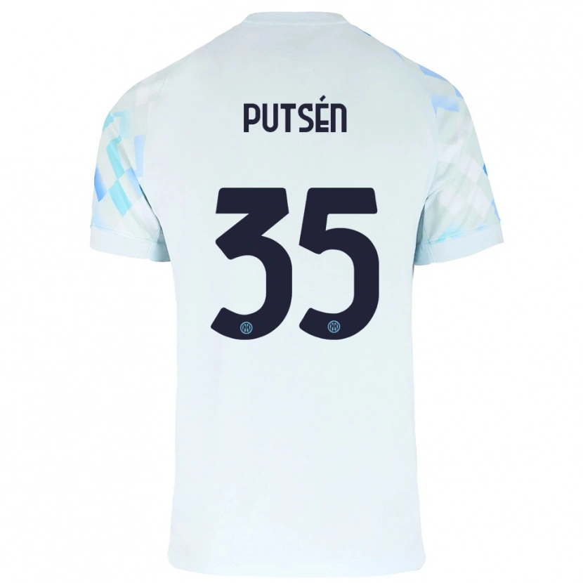 Danxen Kid Dino Putsén #35 White Blue Away Jersey 2025/26 T-Shirt