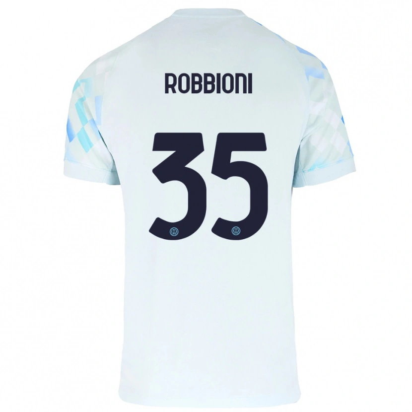 Danxen Kid Matilde Robbioni #35 White Blue Away Jersey 2025/26 T-Shirt