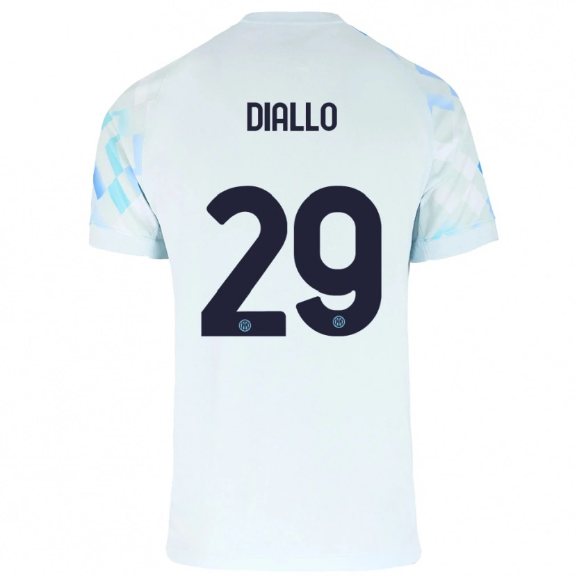 Danxen Kid Oumar Diallo #29 White Blue Away Jersey 2025/26 T-Shirt
