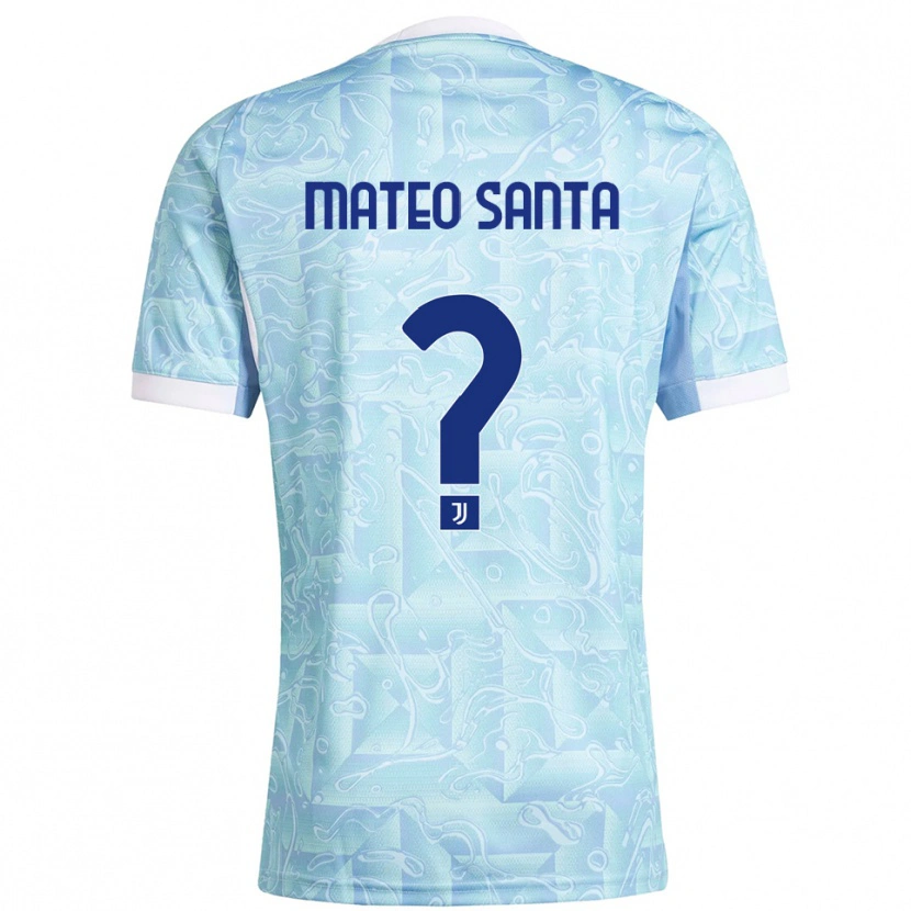 Danxen Kid Mateo Santa Maria #0 Sky Blue Yellow Away Jersey 2025/26 T-Shirt