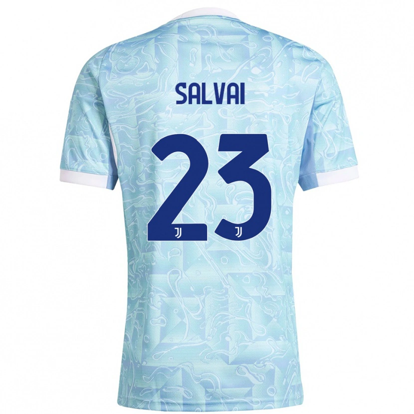 Danxen Kid Cecilia Salvai #23 Sky Blue Yellow Away Jersey 2025/26 T-Shirt