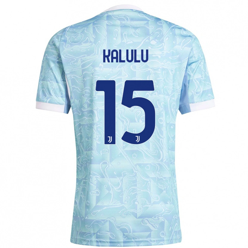 Danxen Kid Pierre Kalulu #15 Sky Blue Yellow Away Jersey 2025/26 T-Shirt