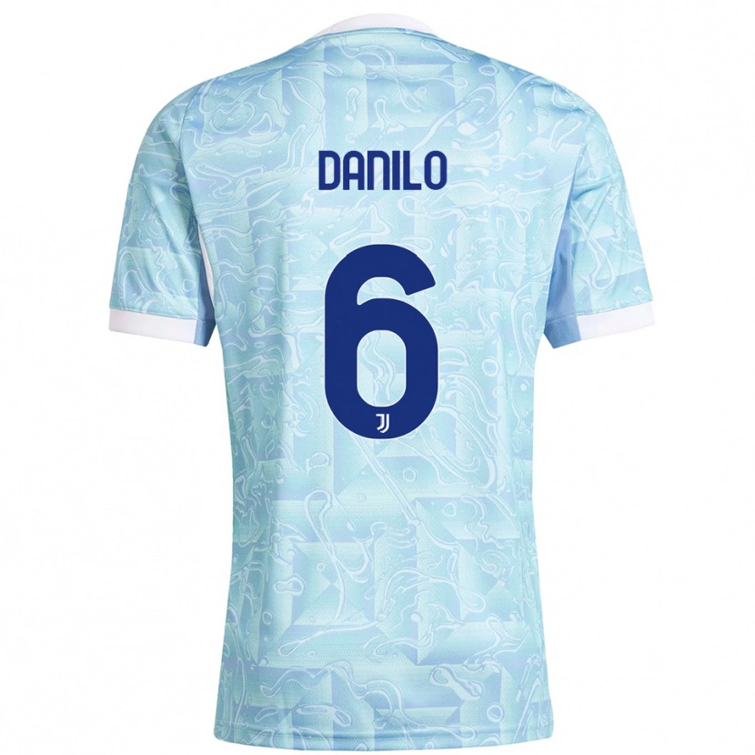 Danxen Kid Danilo #6 Sky Blue Yellow Away Jersey 2025/26 T-Shirt