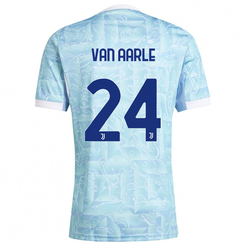 Danxen Kid Shane Van Aarle #24 Sky Blue Yellow Away Jersey 2025/26 T-Shirt
