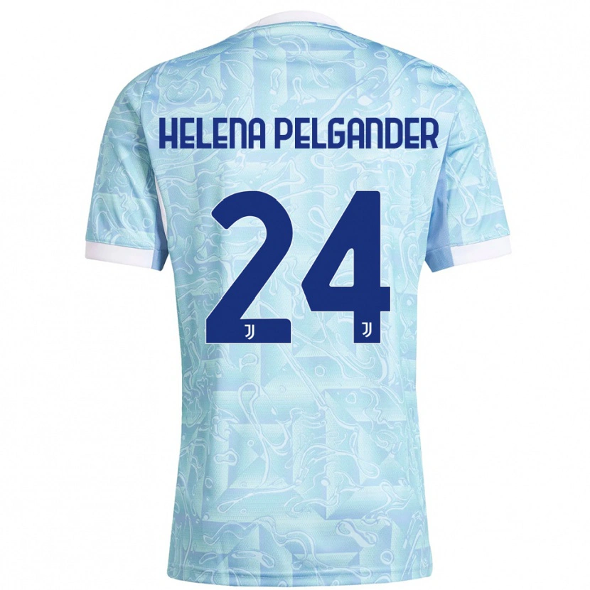 Danxen Kid Elsa Helena Pelgander #24 Sky Blue Yellow Away Jersey 2025/26 T-Shirt