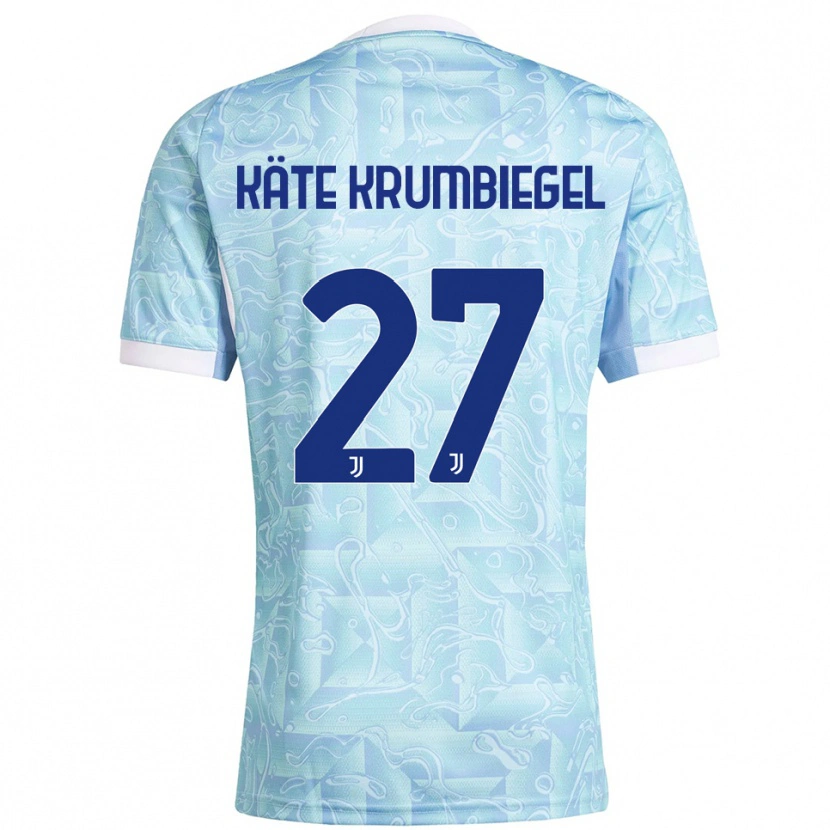 Danxen Kid Paulina Käte Krumbiegel #27 Sky Blue Yellow Away Jersey 2025/26 T-Shirt