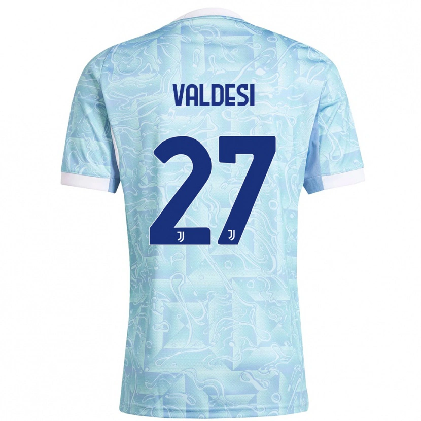 Danxen Kid Andrea Valdesi #27 Sky Blue Yellow Away Jersey 2025/26 T-Shirt