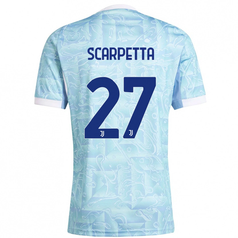 Danxen Kid Jacopo Scarpetta #27 Sky Blue Yellow Away Jersey 2025/26 T-Shirt