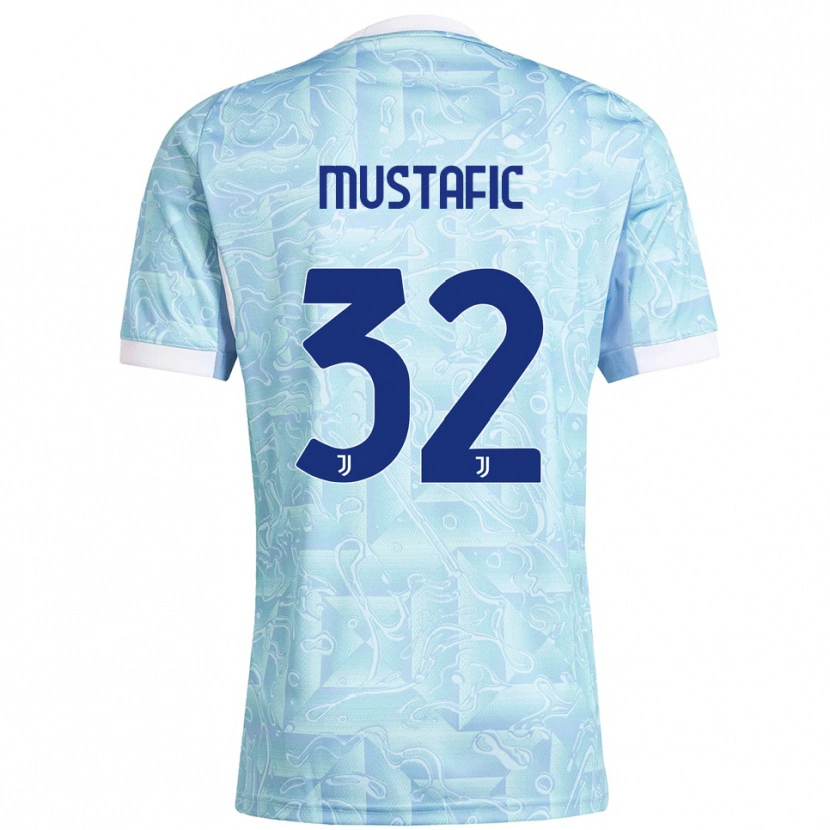 Danxen Kid Emma Mustafic #32 Sky Blue Yellow Away Jersey 2025/26 T-Shirt