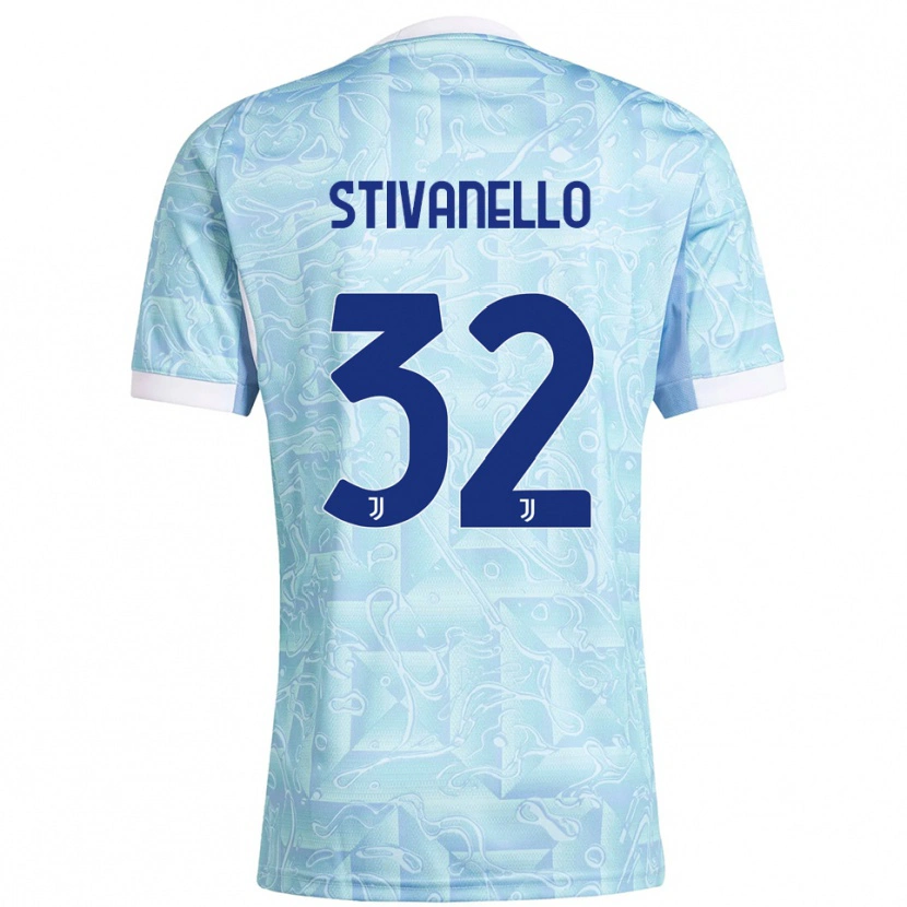 Danxen Kid Riccardo Stivanello #32 Sky Blue Yellow Away Jersey 2025/26 T-Shirt