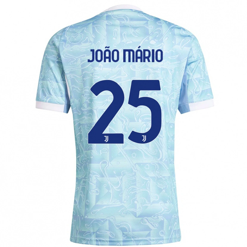 Danxen Kid João Mário #25 Sky Blue Yellow Away Jersey 2025/26 T-Shirt
