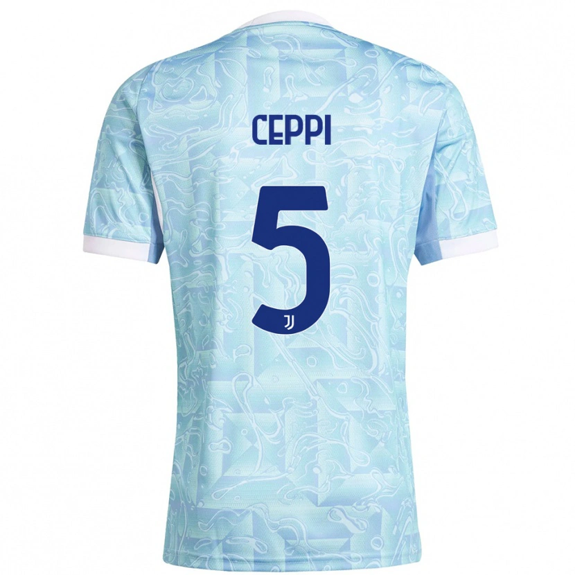 Danxen Kid Paolo Ceppi #5 Sky Blue Yellow Away Jersey 2025/26 T-Shirt