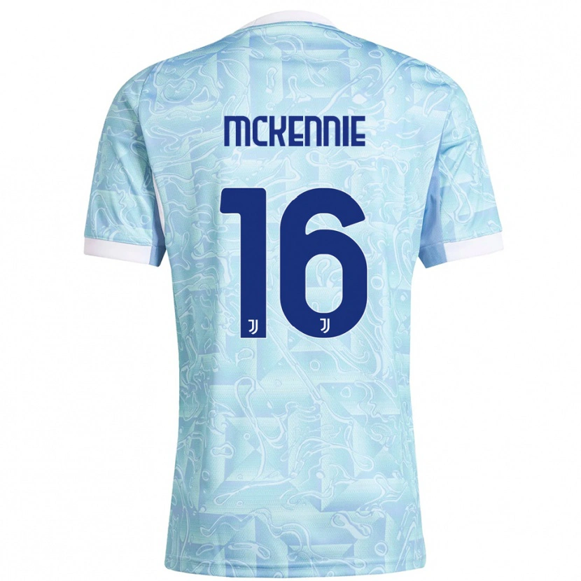 Danxen Kid Weston Mckennie #16 Sky Blue Yellow Away Jersey 2025/26 T-Shirt
