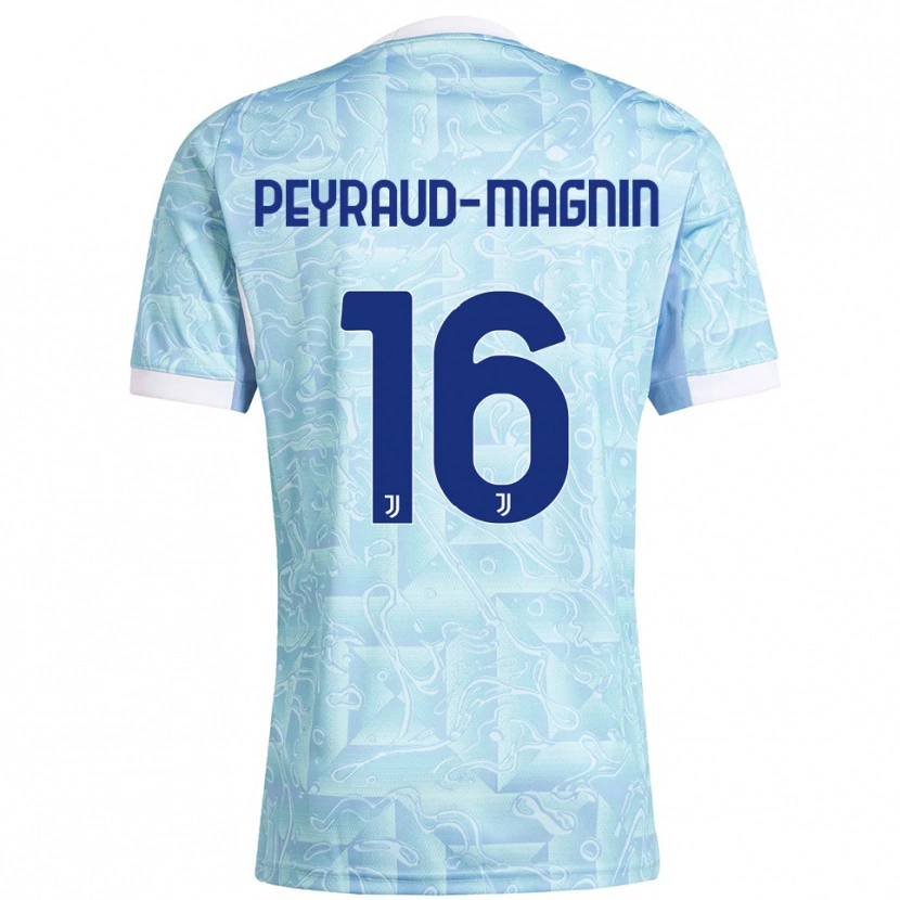 Danxen Kid Pauline Camille Peyraud-Magnin #16 Sky Blue Yellow Away Jersey 2025/26 T-Shirt