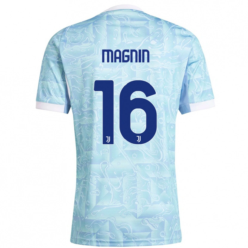 Danxen Kid Pauline Peyraud-Magnin #16 Sky Blue Yellow Away Jersey 2025/26 T-Shirt