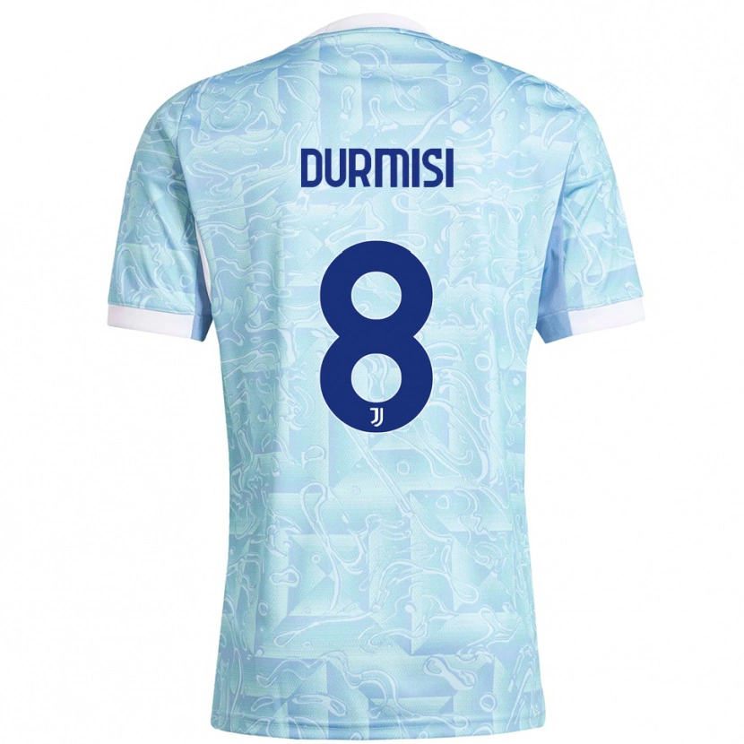 Danxen Kid Arman Durmiši #8 Sky Blue Yellow Away Jersey 2025/26 T-Shirt