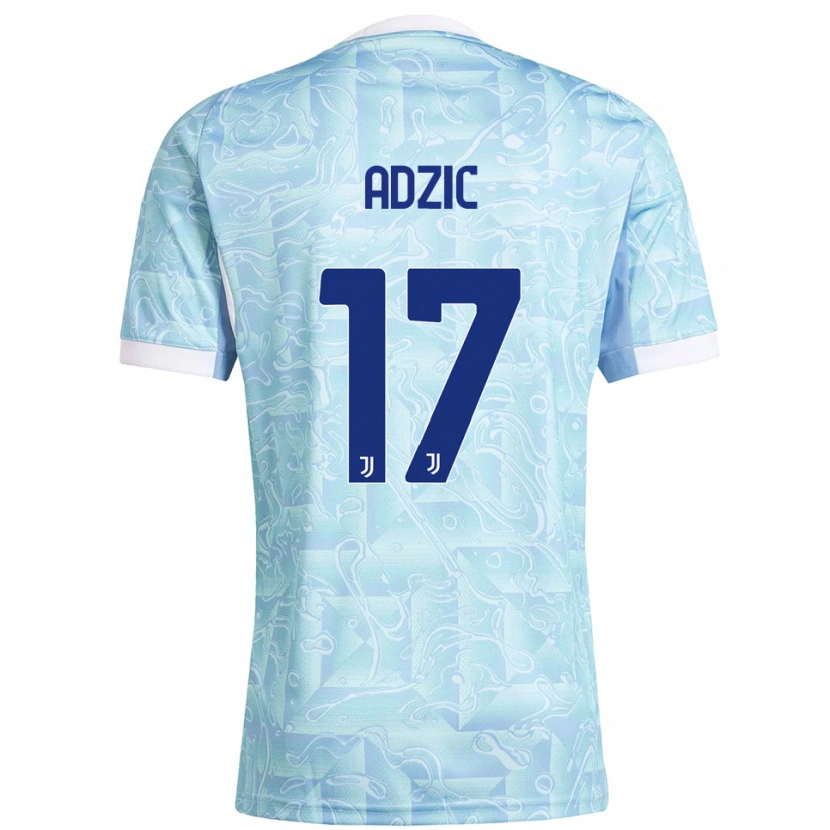Danxen Kid Vasilije Adžić #17 Sky Blue Yellow Away Jersey 2025/26 T-Shirt