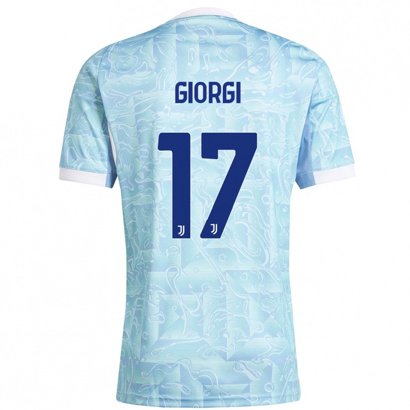 Danxen Kid Lorenzo Giorgi #17 Sky Blue Yellow Away Jersey 2025/26 T-Shirt