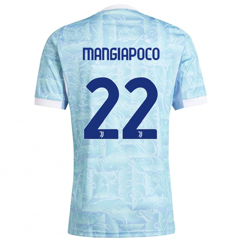 Danxen Kid Stefano Mangiapoco #22 Sky Blue Yellow Away Jersey 2025/26 T-Shirt