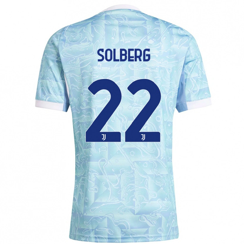 Danxen Kid Elias Solberg #22 Sky Blue Yellow Away Jersey 2025/26 T-Shirt