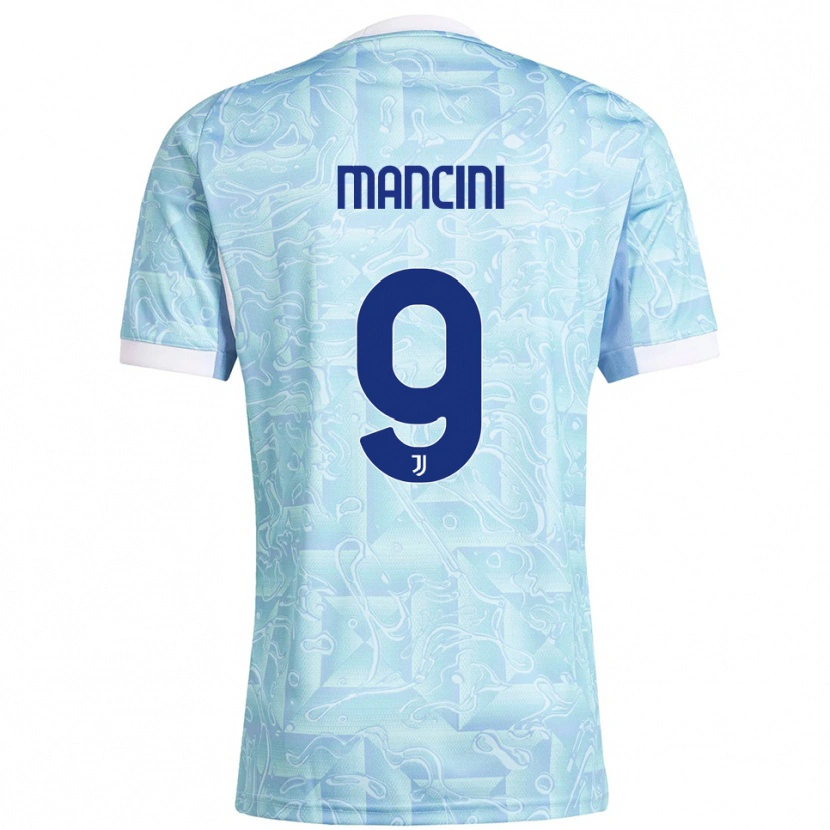 Danxen Kid Tommaso Mancini #9 Sky Blue Yellow Away Jersey 2025/26 T-Shirt