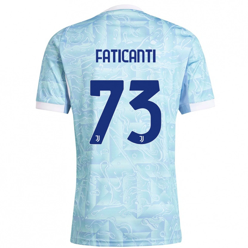 Danxen Kid Giacomo Faticanti #73 Sky Blue Yellow Away Jersey 2025/26 T-Shirt
